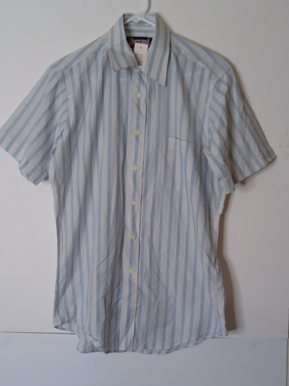 Vintage River Crest Men (15) Large Single Needle Stitch Short Sleeve Button up